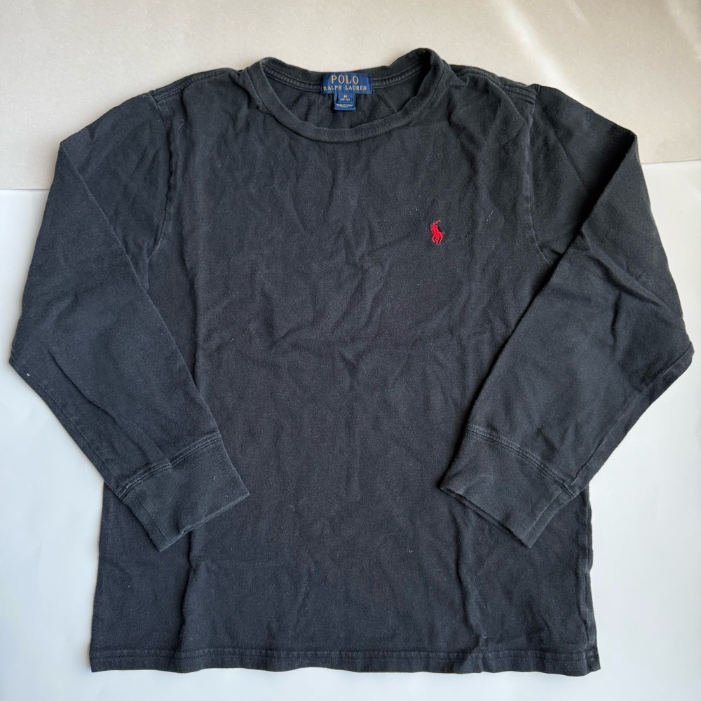 Polo Ralph Lauren Boys Black Long Sleeve Shirt - Size Medium (10-12) (Used)